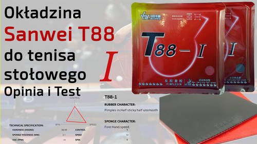 Okładzina Sanwei T88 do tenisa stołowego – Opinia i Test